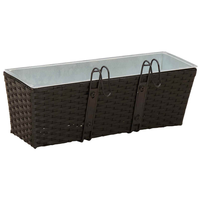 Balustradă 2 pcs Negru 50 x 17 x 17 cm Metal - WALTI WALTI