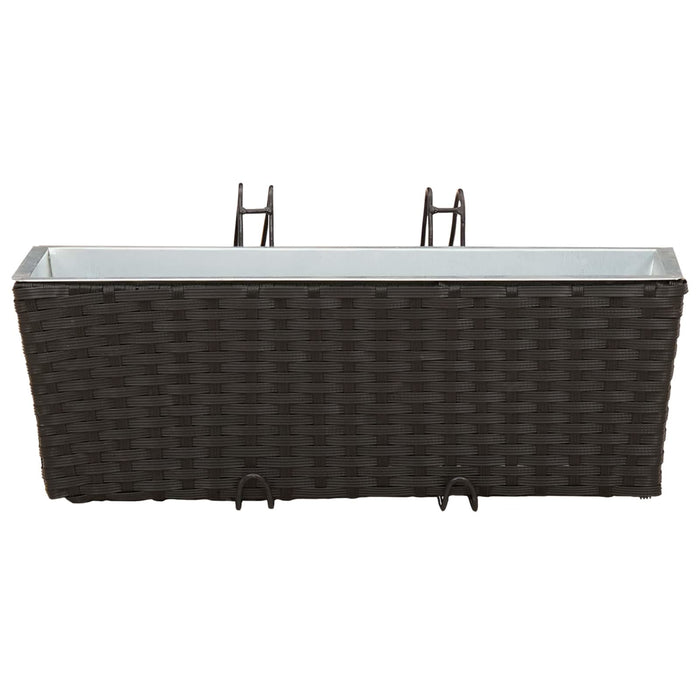 Balustradă 2 pcs Negru 50 x 17 x 17 cm Metal - WALTI WALTI