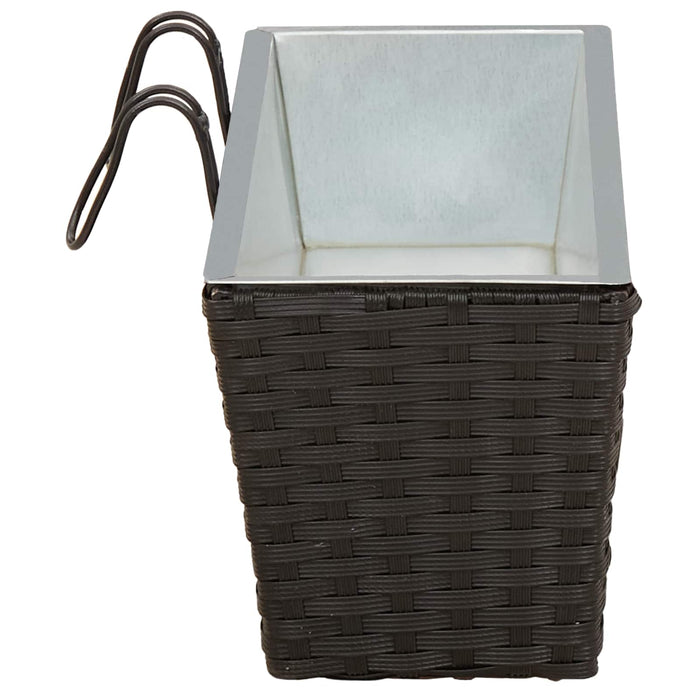 Balustradă 2 pcs Negru 50 x 17 x 17 cm Metal - WALTI WALTI