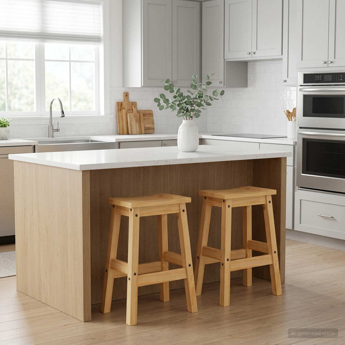 Scaun de bar 2 buc. Ceară de Miere 44 x 30 x 63 cm Pin masiv WALTI