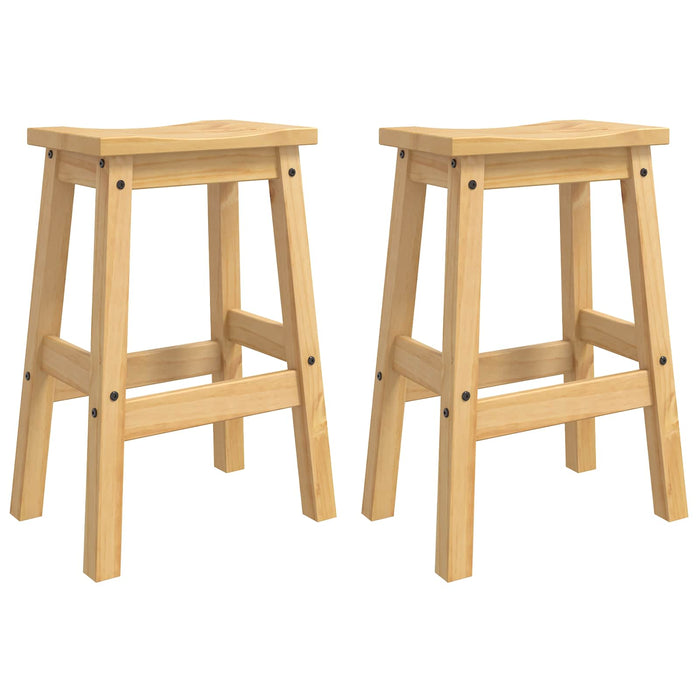 Scaun de bar 2 buc. Ceară de Miere 44 x 30 x 63 cm Pin masiv WALTI
