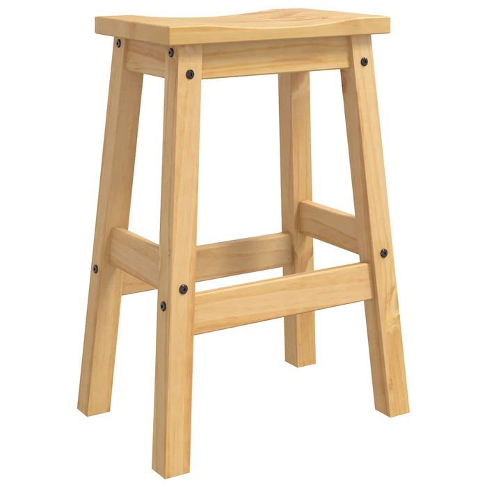 Scaun de bar 2 buc. Ceară de Miere 44 x 30 x 63 cm Pin masiv WALTI