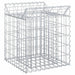 Pat ridicat din gabion Argintiu 50 x 50 x 60 cm Oțel Galvanizat - WALTI WALTI