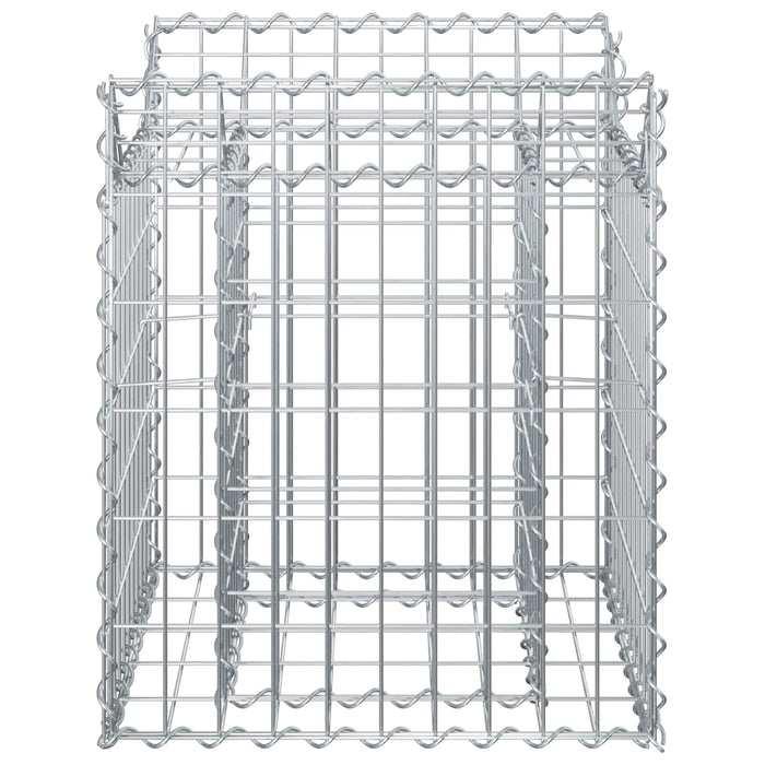 Pat ridicat din gabion Argintiu 50 x 50 x 60 cm Oțel Galvanizat - WALTI WALTI