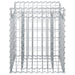 Pat ridicat din gabion Argintiu 50 x 50 x 60 cm Oțel Galvanizat - WALTI WALTI