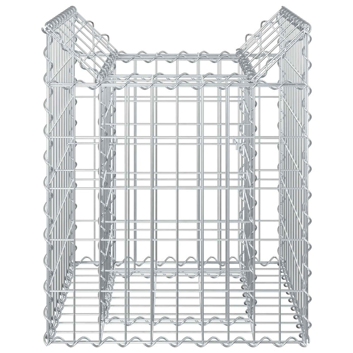 Pat ridicat din gabion Argintiu 50 x 50 x 60 cm Oțel Galvanizat - WALTI WALTI