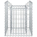 Pat ridicat din gabion Argintiu 50 x 50 x 60 cm Oțel Galvanizat - WALTI WALTI