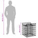 Pat ridicat din gabion Argintiu 50 x 50 x 60 cm Oțel Galvanizat - WALTI WALTI
