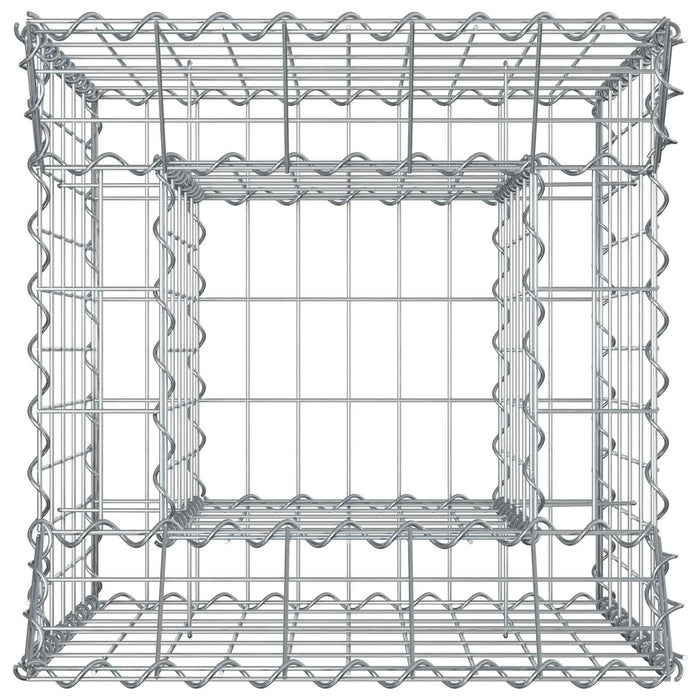 Pat ridicat din gabion Argintiu 50 x 50 x 60 cm Oțel Galvanizat - WALTI WALTI