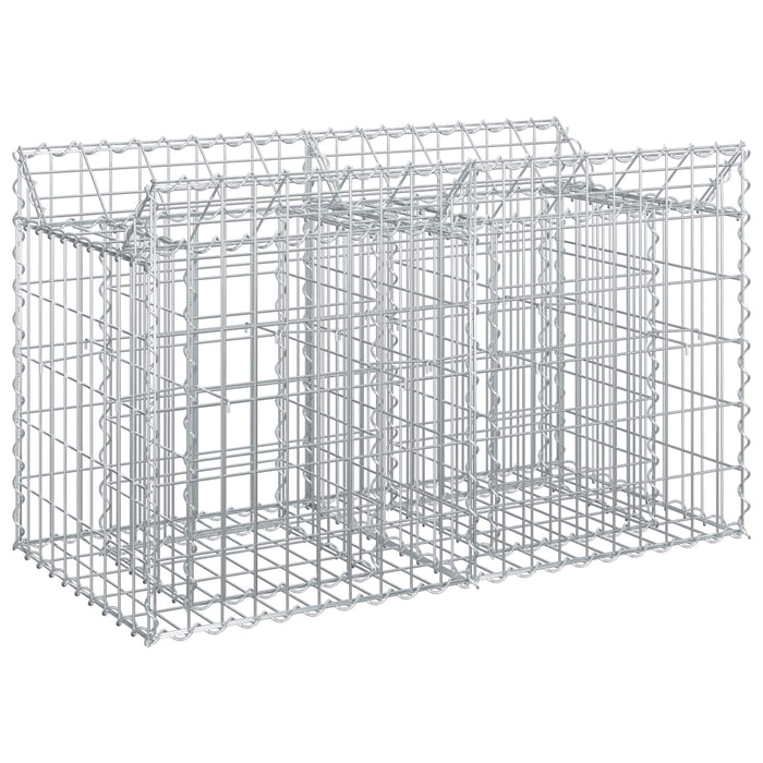 Pat ridicat din gabion Argintiu 100 x 50 x 60 cm - WALTI WALTI