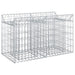 Pat ridicat din gabion Argintiu 100 x 50 x 60 cm - WALTI WALTI