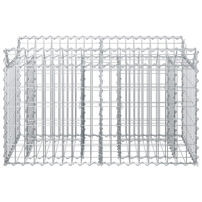 Pat ridicat din gabion Argintiu 100 x 50 x 60 cm - WALTI WALTI
