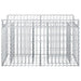 Pat ridicat din gabion Argintiu 100 x 50 x 60 cm - WALTI WALTI