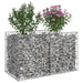 Pat ridicat din gabion Argintiu 100 x 50 x 60 cm - WALTI WALTI