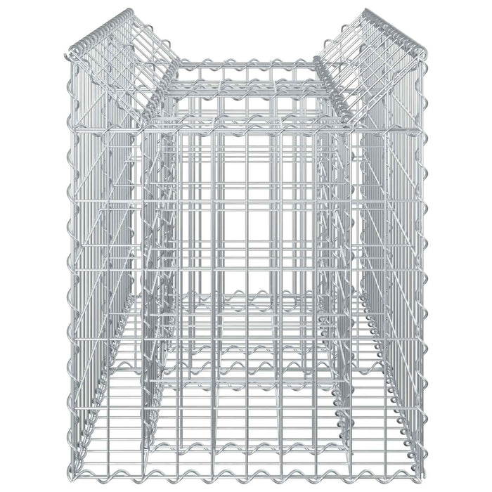 Pat ridicat din gabion Argintiu 100 x 50 x 60 cm - WALTI WALTI