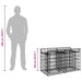 Pat ridicat din gabion Argintiu 100 x 50 x 60 cm - WALTI WALTI