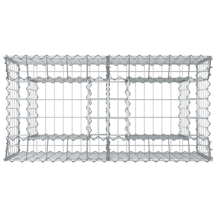 Pat ridicat din gabion Argintiu 100 x 50 x 60 cm - WALTI WALTI