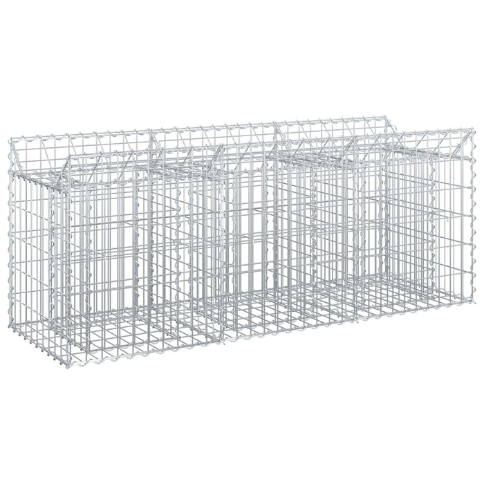 Pat ridicat din gabion Argintiu 150 x 50 x 60 cm - WALTI WALTI