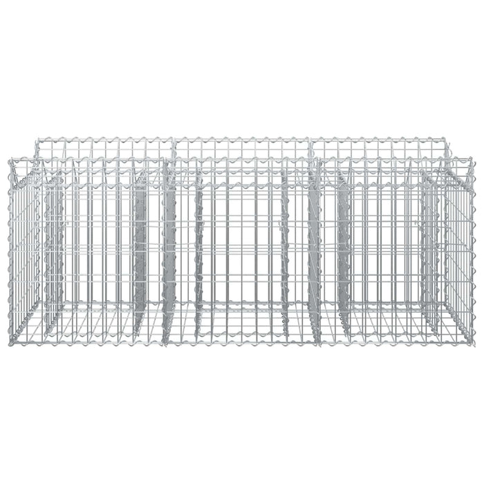 Pat ridicat din gabion Argintiu 150 x 50 x 60 cm - WALTI WALTI