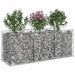Pat ridicat din gabion Argintiu 150 x 50 x 60 cm - WALTI WALTI