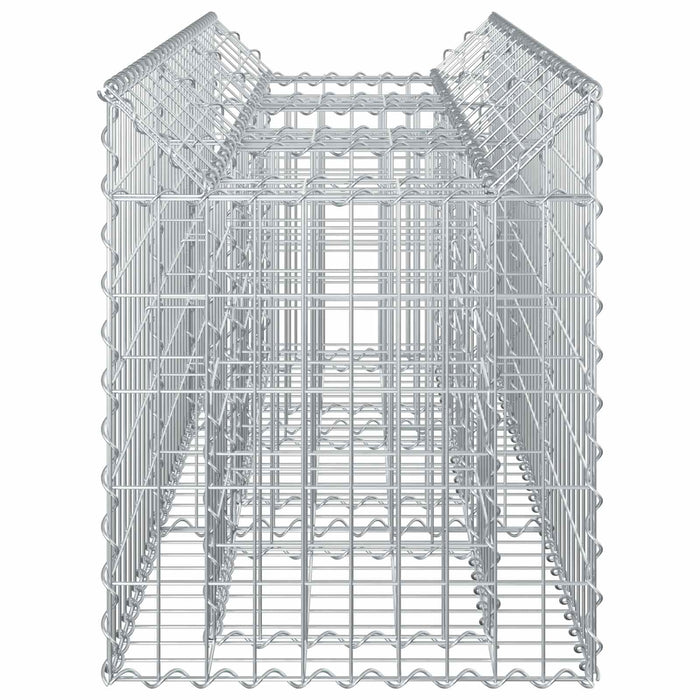 Pat ridicat din gabion Argintiu 150 x 50 x 60 cm - WALTI WALTI