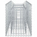 Pat ridicat din gabion Argintiu 150 x 50 x 60 cm - WALTI WALTI