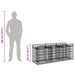 Pat ridicat din gabion Argintiu 150 x 50 x 60 cm - WALTI WALTI
