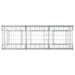 Pat ridicat din gabion Argintiu 150 x 50 x 60 cm - WALTI WALTI