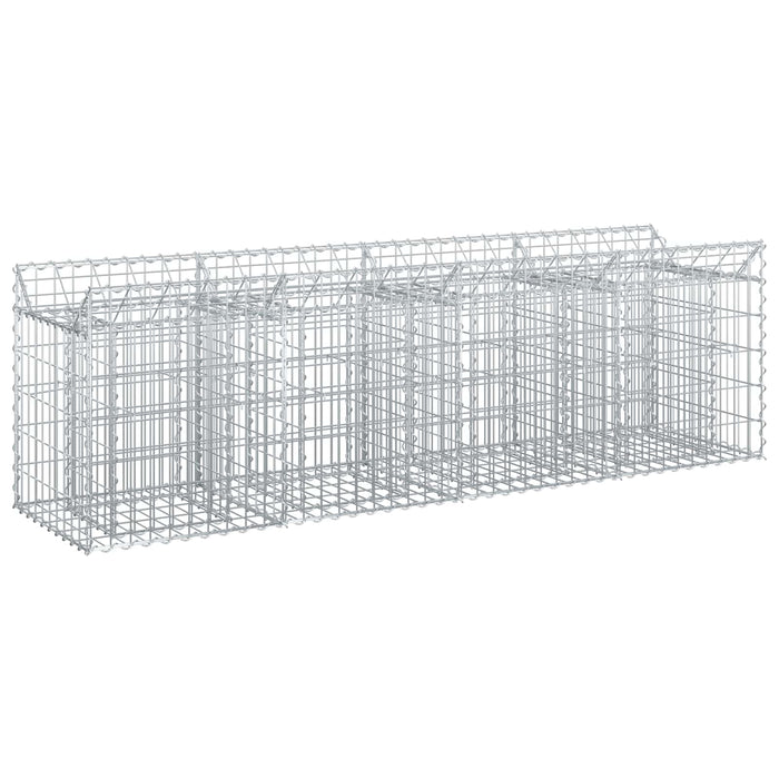 Pat ridicat din gabion Argintiu 200 x 50 x 60 cm - WALTI WALTI