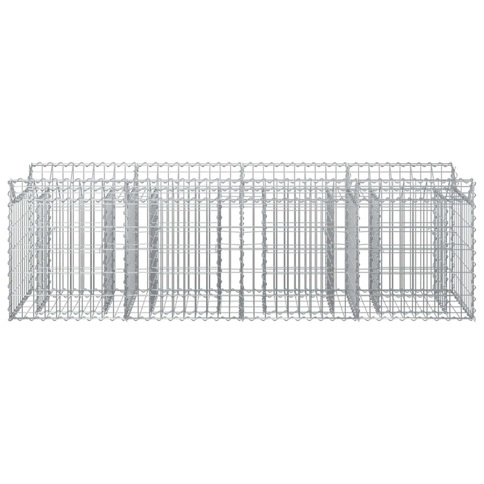 Pat ridicat din gabion Argintiu 200 x 50 x 60 cm - WALTI WALTI