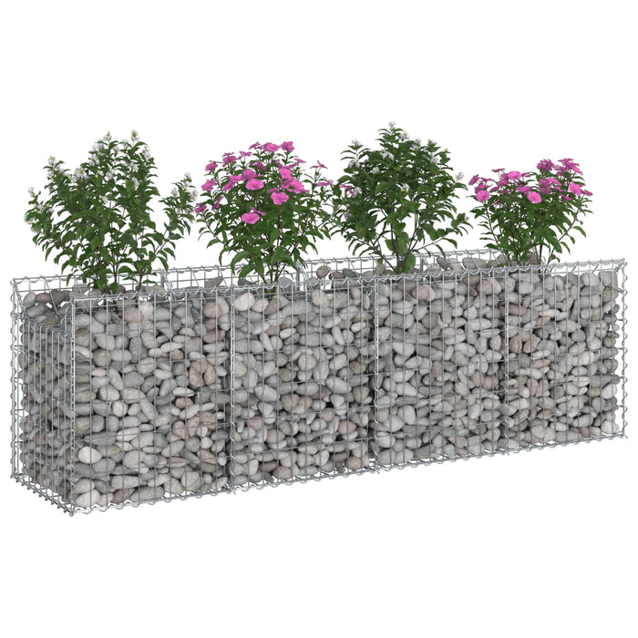 Pat ridicat din gabion Argintiu 200 x 50 x 60 cm - WALTI WALTI