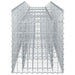 Pat ridicat din gabion Argintiu 200 x 50 x 60 cm - WALTI WALTI