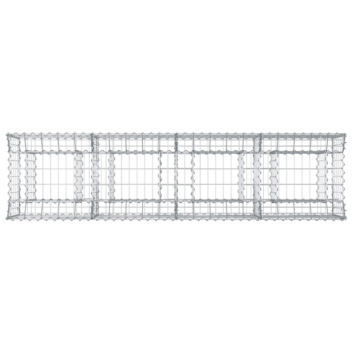 Pat ridicat din gabion Argintiu 200 x 50 x 60 cm - WALTI WALTI