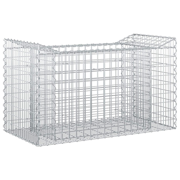 Pat ridicat din gabion Argintiu 50 x 100 x 60 cm - WALTI WALTI