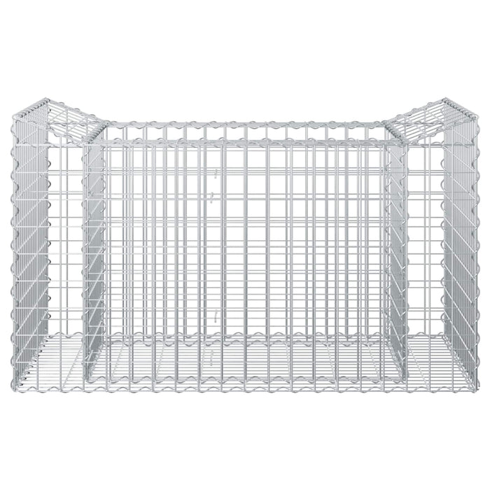 Pat ridicat din gabion Argintiu 50 x 100 x 60 cm - WALTI WALTI