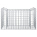 Pat ridicat din gabion Argintiu 50 x 100 x 60 cm - WALTI WALTI
