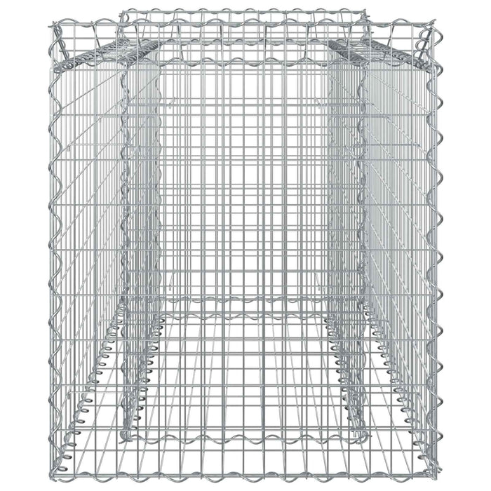 Pat ridicat din gabion Argintiu 50 x 100 x 60 cm - WALTI WALTI