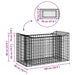 Pat ridicat din gabion Argintiu 50 x 100 x 60 cm - WALTI WALTI