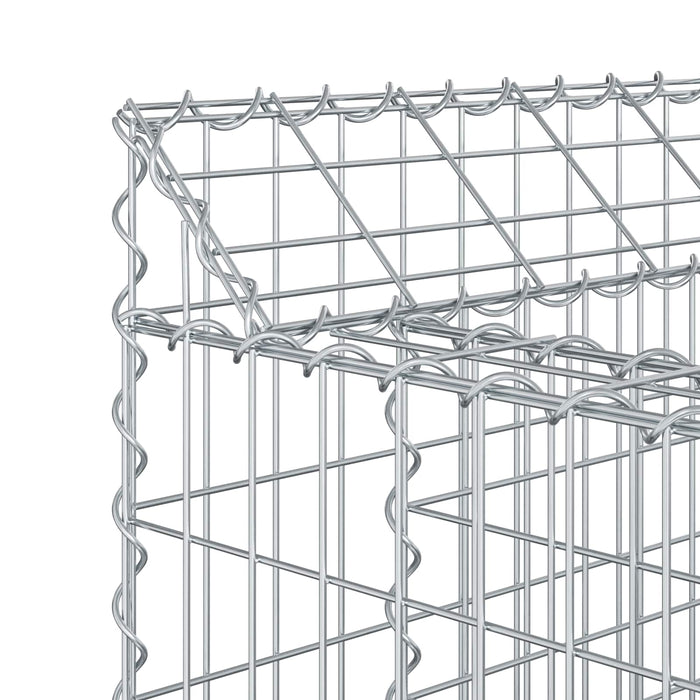 Pat ridicat din gabion Argintiu 100 x 100 x 60 cm - WALTI WALTI