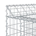 Pat ridicat din gabion Argintiu 100 x 100 x 60 cm - WALTI WALTI