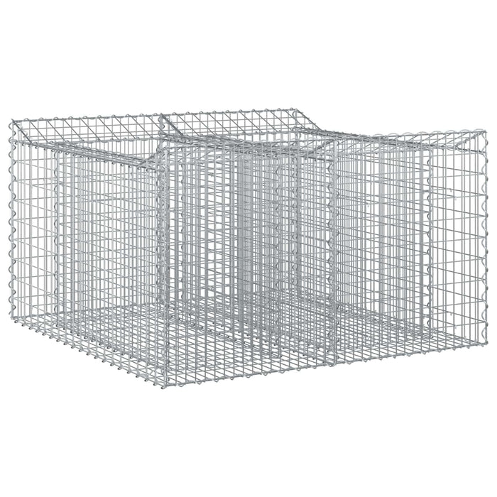 Pat ridicat din gabion Argintiu 100 x 100 x 60 cm - WALTI WALTI
