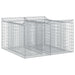 Pat ridicat din gabion Argintiu 100 x 100 x 60 cm - WALTI WALTI