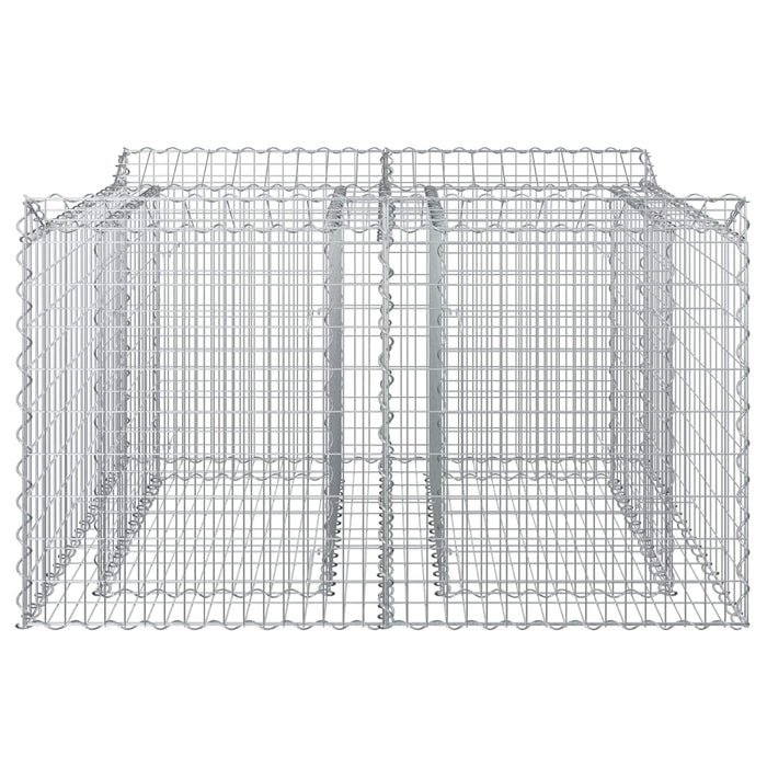 Pat ridicat din gabion Argintiu 100 x 100 x 60 cm - WALTI WALTI