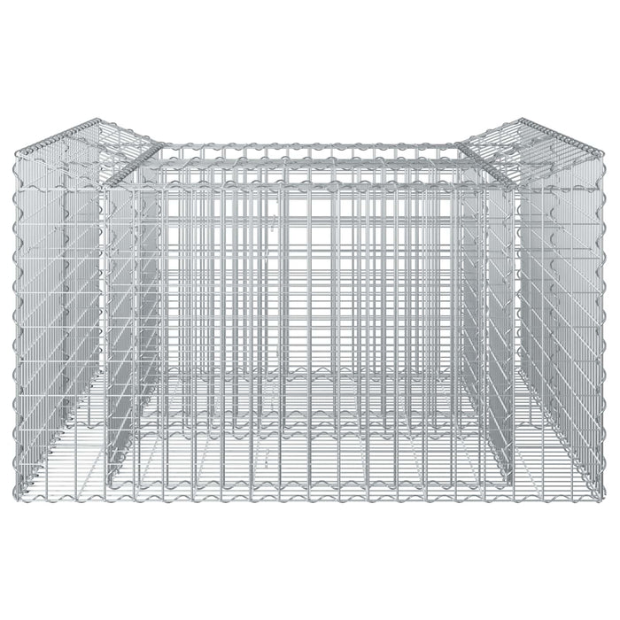 Pat ridicat din gabion Argintiu 100 x 100 x 60 cm - WALTI WALTI