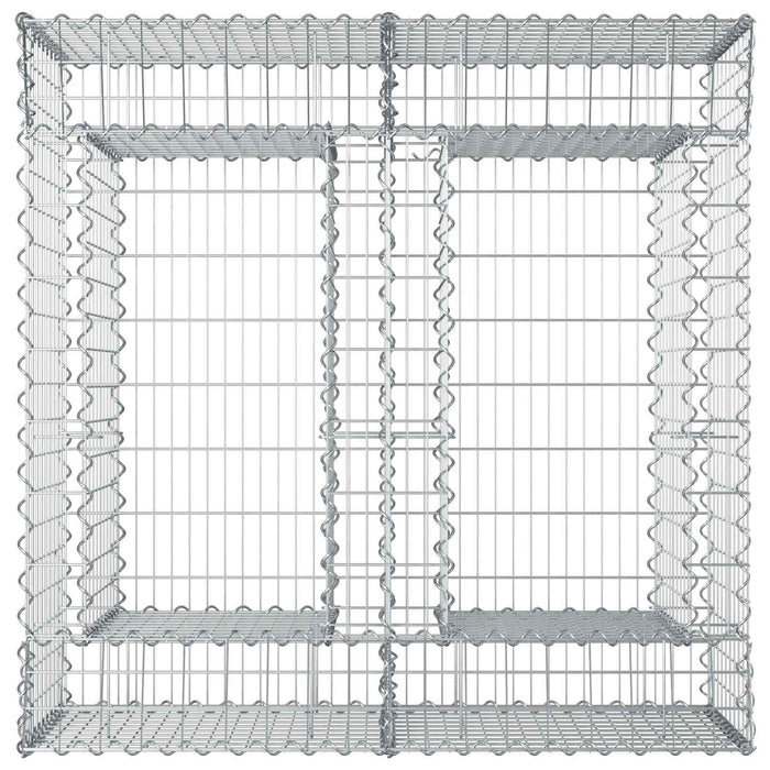 Pat ridicat din gabion Argintiu 100 x 100 x 60 cm - WALTI WALTI