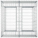 Pat ridicat din gabion Argintiu 100 x 100 x 60 cm - WALTI WALTI