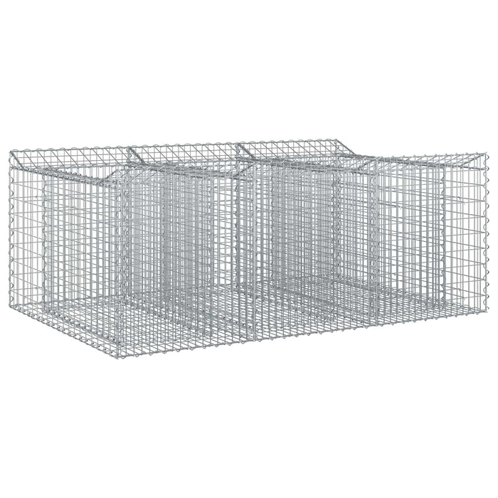 Pat ridicat din gabion Argintiu 150 x 100 x 60 cm - WALTI WALTI