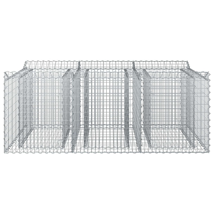 Pat ridicat din gabion Argintiu 150 x 100 x 60 cm - WALTI WALTI