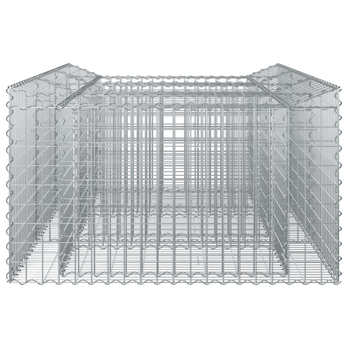 Pat ridicat din gabion Argintiu 150 x 100 x 60 cm - WALTI WALTI