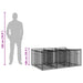 Pat ridicat din gabion Argintiu 150 x 100 x 60 cm - WALTI WALTI